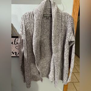 Eddie Bauer Lounge Oversize Open Chunky Sweater Size Small Grey